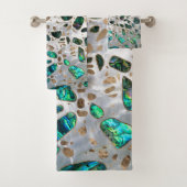 Terrazzo - Mosaic Abalone Pearl en Gold #1 Bad Handdoek (Insitu)