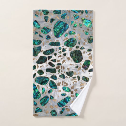 Terrazzo - Mosaic Abalone Pearl en Gold #1 Bad Handdoek (Handdoek)