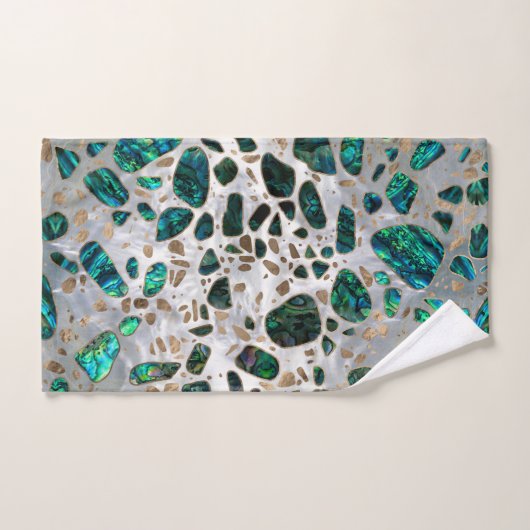 Terrazzo - Mosaic Abalone Pearl en Gold #1 Bad Handdoek (Handdoek)