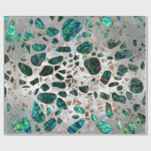 Terrazzo - Mosaic Abalone Pearl en Gold #1 Cadeaupapier (Vlak)