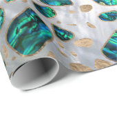 Terrazzo - Mosaic Abalone Pearl en Gold #1 Cadeaupapier (Rol Hoek)