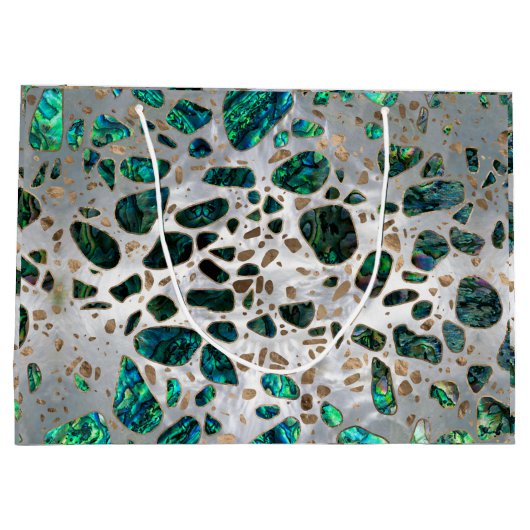 Terrazzo - Mosaic Abalone Pearl en Gold #1 Groot Cadeauzakje (Achterkant)