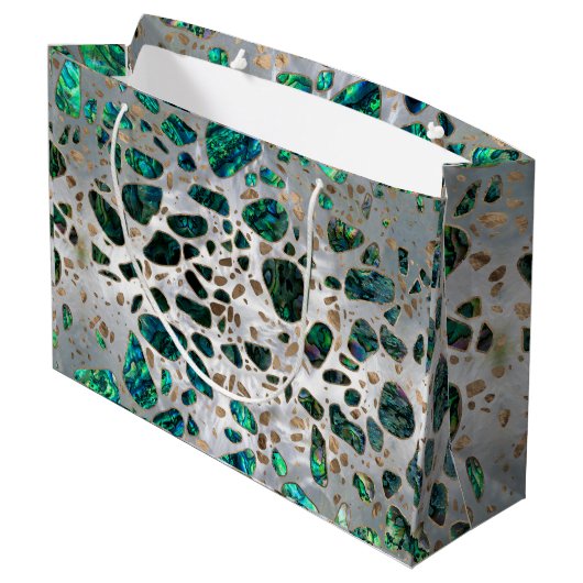 Terrazzo - Mosaic Abalone Pearl en Gold #1 Groot Cadeauzakje (Achterkant Gekanteld)