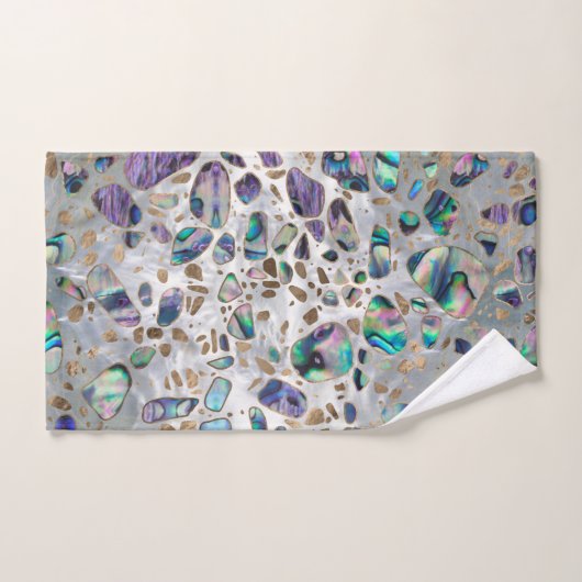 Terrazzo - Mosaic Abalone Pearl en Gold #3 Bad Handdoek (Handdoek)