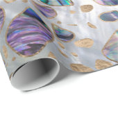 Terrazzo - Mosaic Abalone Pearl en Gold #3 Cadeaupapier (Rol Hoek)