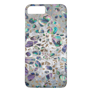 Terrazzo - Mosaic Abalone Pearl en Gold #3 iPhone 8/7 Plus Hoesje