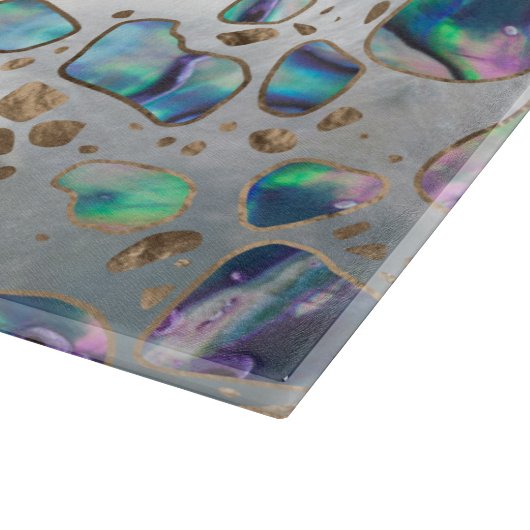 Terrazzo - Mosaic Abalone Pearl en Gold #3 Snijplank (Hoek)