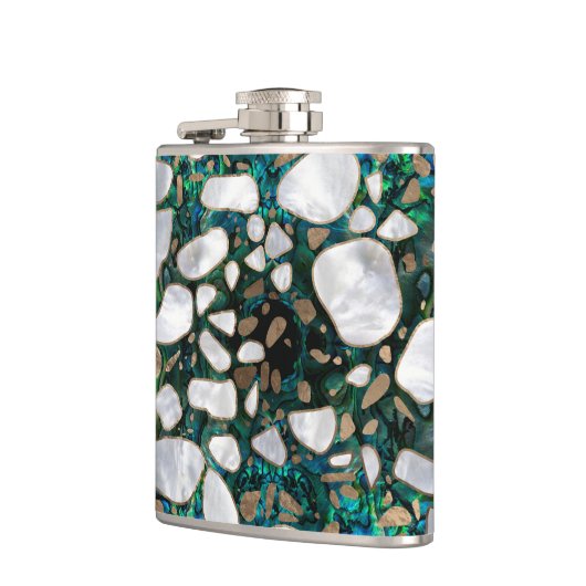 Terrazzo - Mosaic Abalone Pearl en Gold #5 Heupfles (Links)
