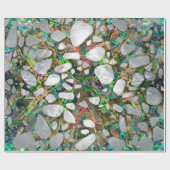 Terrazzo - Mosaic Abalone Pearl en Gold #6 Cadeaupapier (Vlak)