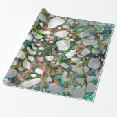 Terrazzo - Mosaic Abalone Pearl en Gold #6 Cadeaupapier (Uitgerold)