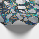 Terrazzo - Mosaic Abalone Pearl en Gold #7 Cadeaupapier (Hoek)