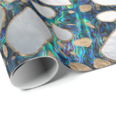 Terrazzo - Mosaic Abalone Pearl en Gold #7 Cadeaupapier (Rol Hoek)