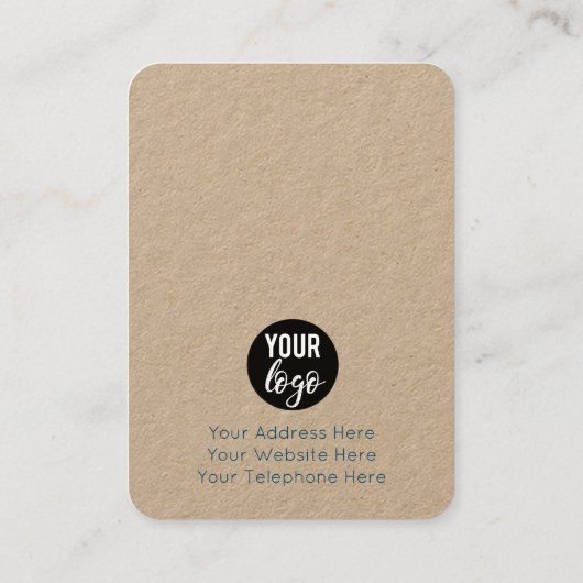 Terrazzo Mosaic Blue 3 Stud Earning Display Card Visitekaartje (Achterkant)