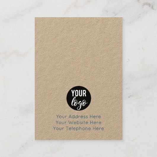 Terrazzo Mosaic Blue Earring Display Card Visitekaartje (Achterkant)