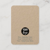 Terrazzo Mosaic Blue Ketting Display Kaart Visitekaartje (Achterkant)