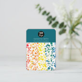 Terrazzo Mosaic Colorful Stud Earning Display Card Visitekaartje (Staand voorkant)