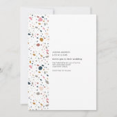 Terrazzo Multi kleur minimalistische moderne bruil Kaart (Voorkant)