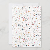 Terrazzo Multi kleur minimalistische moderne bruil Kaart (Achterkant)