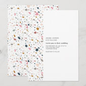 Terrazzo Multi kleur minimalistische moderne bruil Kaart (Voorkant / Achterkant)