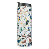 Terrazzo naadloos. Modern abstract ontwerp Thermosbeker (Geroteerd rechts)