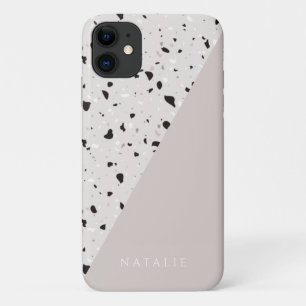 Terrazzo natuur, pastelneotrale kleur, douanenaam Case-Mate iPhone case