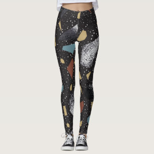 Terrazzo  oppervlakteontwerp leggings