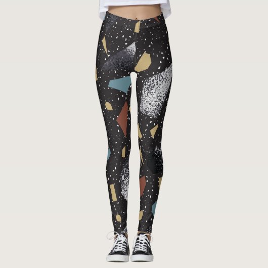 Terrazzo  oppervlakteontwerp leggings (Voorkant)