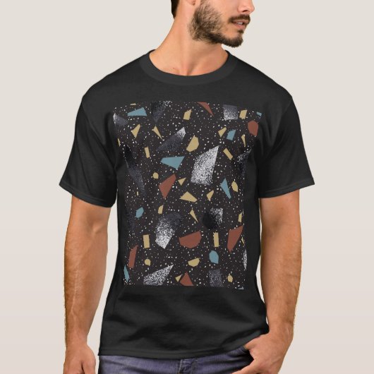 Terrazzo oppervlakteontwerp t-shirt (Voorkant)