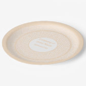 Terrazzo - Oranje Perzik - 9 inch rond Papieren Bordje (Gekanteld)