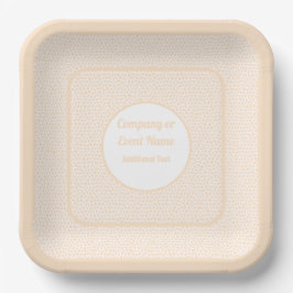 Terrazzo - Oranje Perzik - Groot Vierkant Papieren Bordje