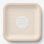 Terrazzo - Oranje Perzik - Groot Vierkant Papieren Papieren Bordje (Voorkant)