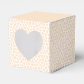 Terrazzo - Oranje perzik hart gunst box Bedankdoosjes (Voorkant Zijde)