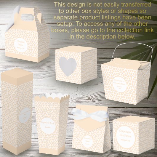 Terrazzo - Oranje perzik tent sampler box Bedankdoosjes