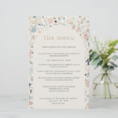 Terrazzo Pastel Patroon Boog Bruiloft Menu (Staand voorkant)