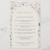 Terrazzo Pastel Patroon Boog Bruiloft Menu (Voorkant)