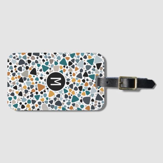 Terrazzo-patroon Bagagelabel (Voorkant (horizontaal))