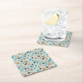 Terrazzo patroon blauw kartonnen onderzetters (Insitu)