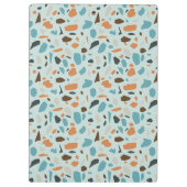 Terrazzo patroon blauw klembord (Achterkant)