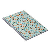 Terrazzo Patroon Blauw Notitieboek (Rechterzijde)