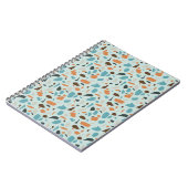 Terrazzo Patroon Blauw Notitieboek (Linkerzijde)