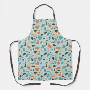 Terrazzo patroon blauw schort