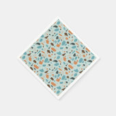 Terrazzo patroon blauw servet (Hoek)