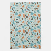 Terrazzo patroon blauw theedoek (Verticaal)