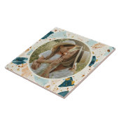 Terrazzo Patroon Gepersonaliseerde Foto Tegeltje (Zijkant)