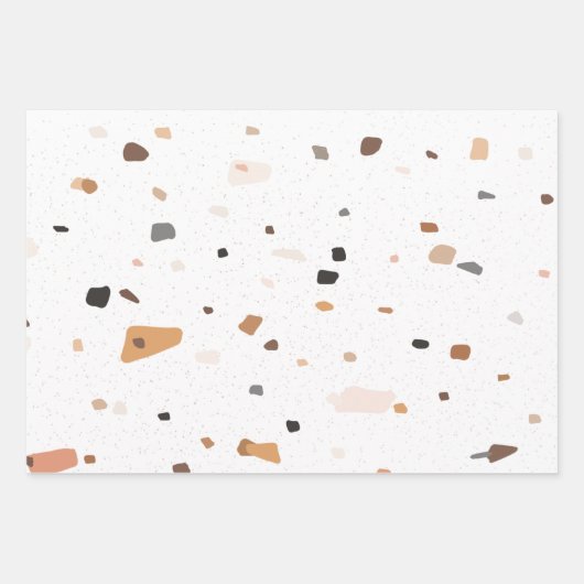 Terrazzo patroon inpakpapier vel (Voorkant 3)