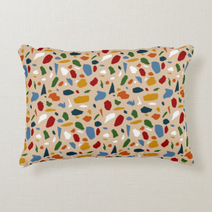 Terrazzo patroon kleurrijk accent kussen
