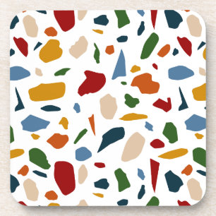 Terrazzo patroon kleurrijk bier onderzetter