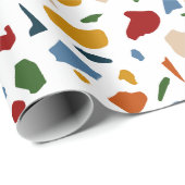 Terrazzo patroon kleurrijk cadeaupapier (Rol Hoek)