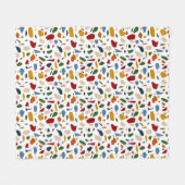 Terrazzo patroon kleurrijk fleece deken (Voorkant (Horizontaal))