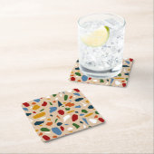 Terrazzo patroon kleurrijk kartonnen onderzetters (Insitu)